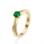 Pierścionek ze szmaragdem i diamentami AJPZ_119